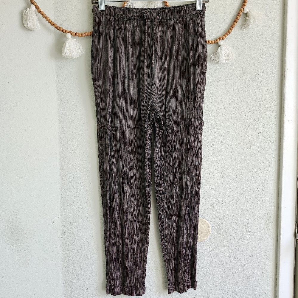 Clio Vintage Elastic Waist Striped Chill Pants